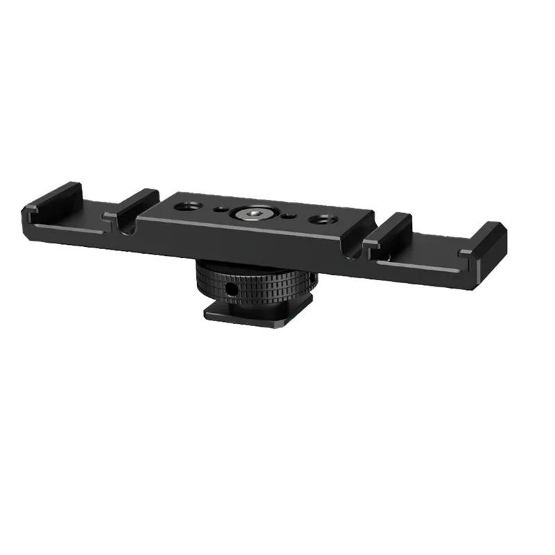 【HOME-TOOLS!】Expansion Bar Dual Cold Shoe Mount Bracket 1/4 Arca For Canon Sony DSLR Camera LED Light Microphone Live Streaming
