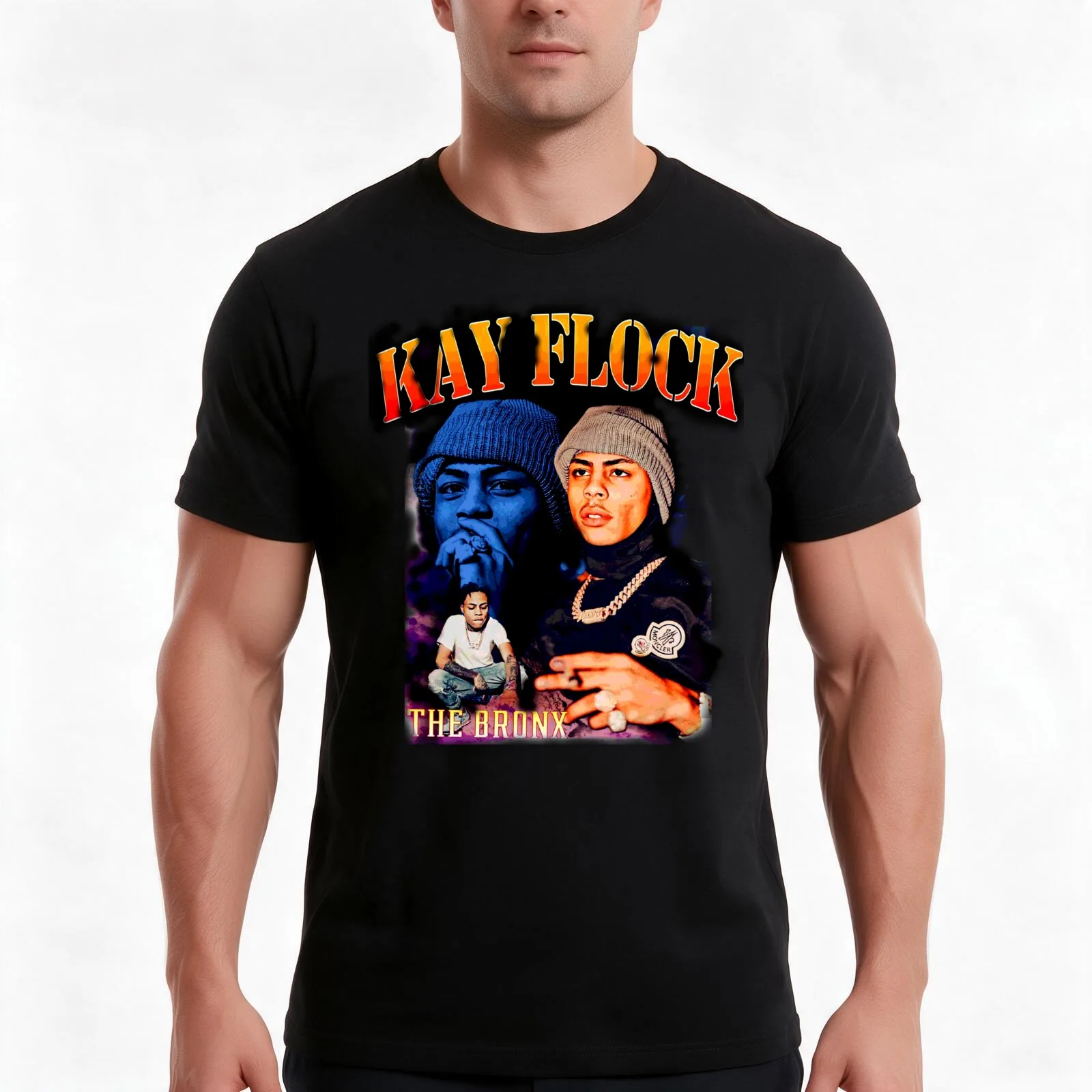 Kay flock Rap Bootleg Design T-Shirt Summer Casual Cotton Tee Oversized Streetwear Tops Vintage Graphic Print 100% Cotton