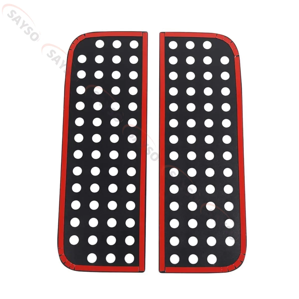 Rear Door Window Decals Panel Cover Aluminum Alloy Glass Replacement for Jeep Wrangler JLU Gladiator JT JK JKU JL Black 07-22 view 6