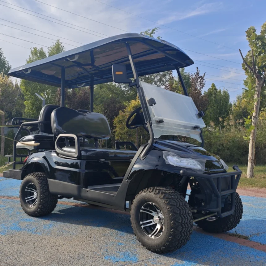 2025 New Energy Golf Cart 2 4 6 Seater 4KW/5KW/7KW AC Motor Off Road High Strength Steel Electric Golf Carts