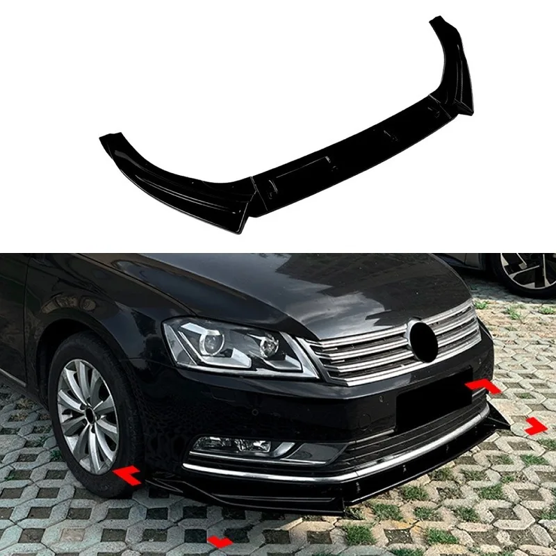 Applicable for Volkswagen Passat B7 2011-2015 Overseas Version Front Bumper Lip Splitter Lower Diffuser Spoiler Exterior Parts view 4