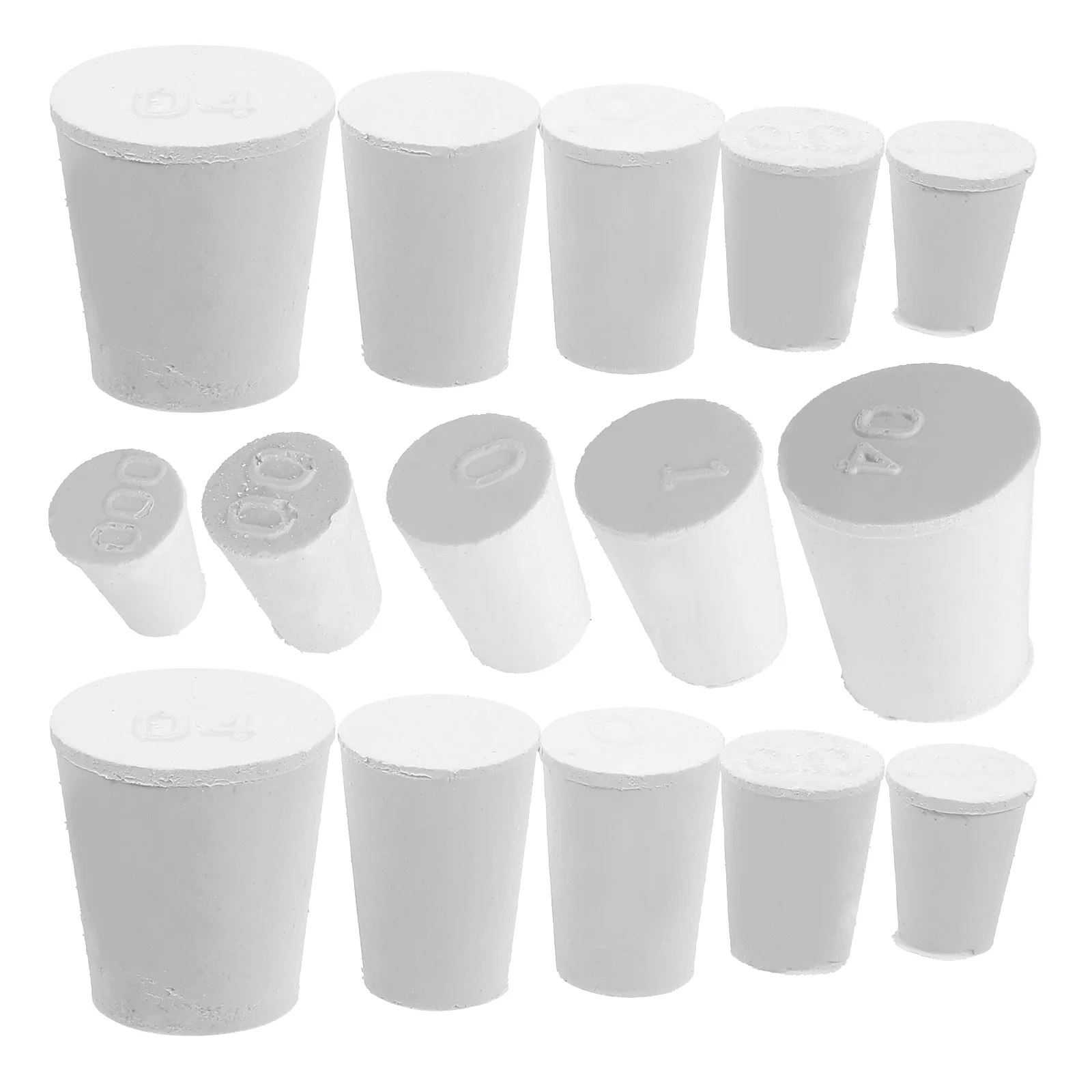 

50 Pcs Lab High Temperature Resistant Test Tube Plug Rubber Stopper for Container