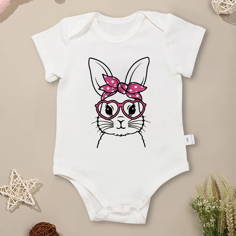 Cute Rabbit Baby Girl Clothes Aesthetic Print Fashion Toddler Jumpsuit Cotton High Quality Infant Outfits Romper Dropshipping