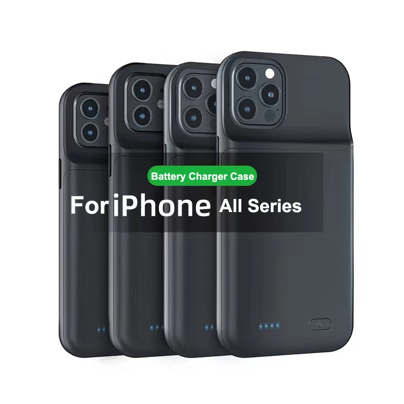 

Battery Charger Case for iPhone 6 7 8 SE X XS XR 11 12 13 14 15 16 Pro Max Mini Power Bank Charging Back Clip Battery Case Cover