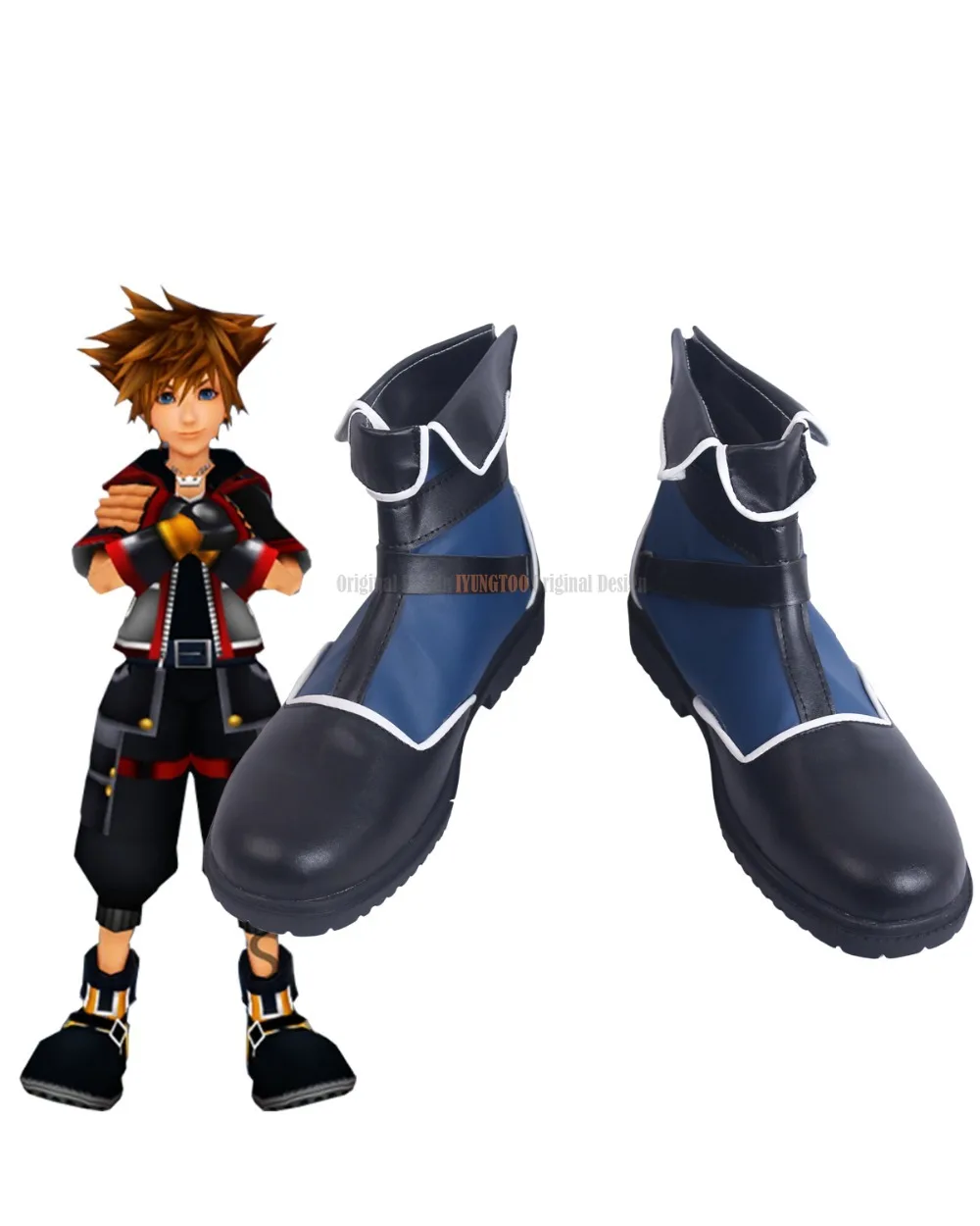 

Sora Blue Shoes Cosplay Kingdom Hearts Sora Cosplay Boots Blue Shoes Custom Made for Halloween Carnival Cosplay Makeup Any Size