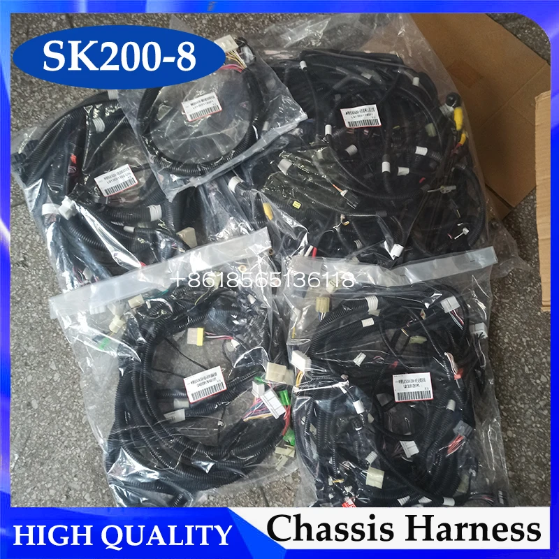 

SK200-8 Excavator All Machinery Wiring Harness for Kobelco J05E Complete Harness