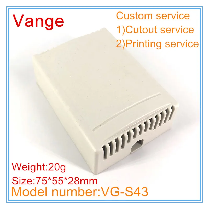 Vange smoke detector project box 75*55*28mm ABS plastic enclosure PCB housing