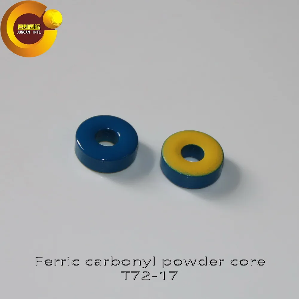 T72-17 Blue and yellow rings  High Frequency RF Carbonyl Iron Powder Magnetic Cores