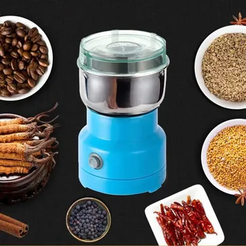 Molinillo de café eléctrico para cocina, cereales, nueces, frijoles, especias, máquina de granos, Mini picadora eléctrica de alimentos, procesador, licuadora mezcladora