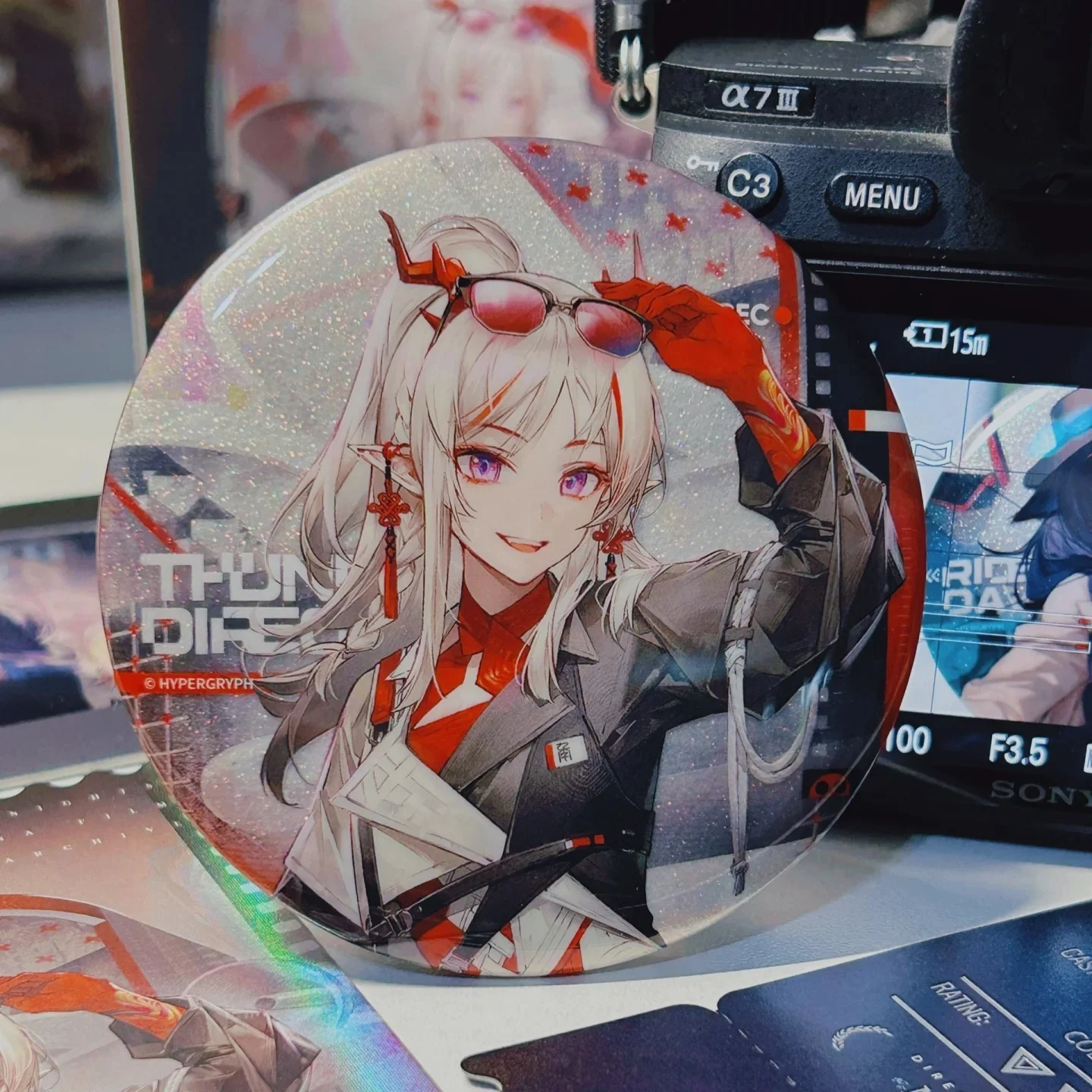 

Оригинальные товары Acg, значок Arknights с двойной вспышкой, год/таблетка Джессика/аниме, периферийные устройства, подарки для детей, коллекция орнаментов