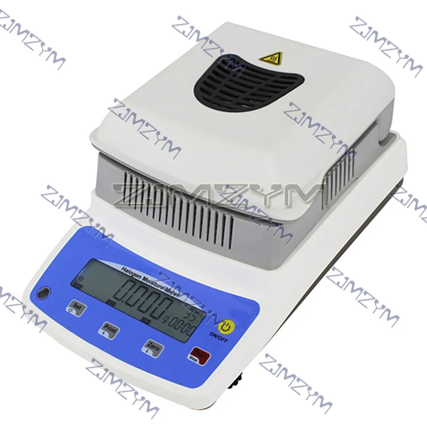 0.005 جرام 120 جرام جهاز اختبار الرطوبة الرقمي التدفئة مقياس الرطوبة الهالوجين مع واجهة RS232