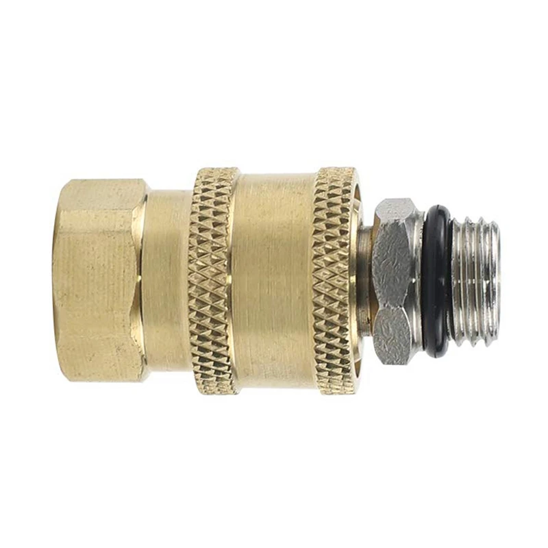 1pc Quick Connector+1pc Stainless Steel Ferrule+10pc Female Seals High Pressure Washer 1/4 Inch Quick Connector Adapter Set