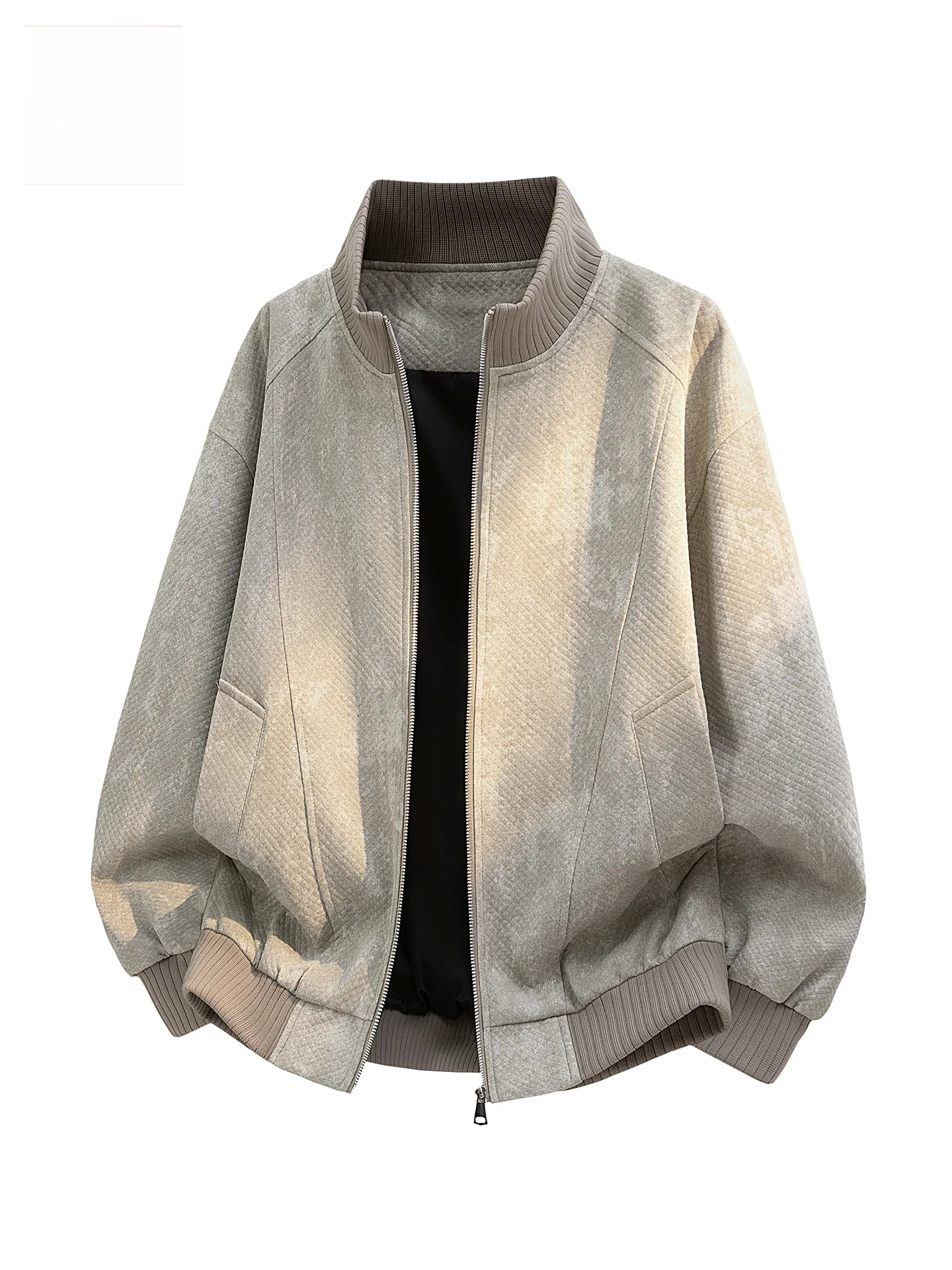 

Мужская куртка TUCANO Весна 2026: Свободный крой, ретро-стиль, воротник-стойка, повседневная бейсбольная куртка, молодежная верхняя одежда, городской стиль, полиэстер