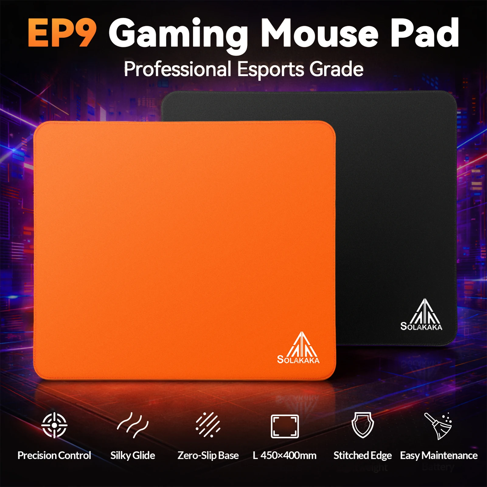 SOLAKAKA EP9 Gaming Mouse Pad 4mm Thick Non-Slip Base E-sports Grade