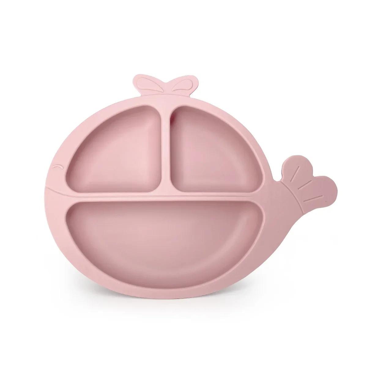 Baby fruit silicone plate easy to clean plate Baby silicone plate Baby food bowl Whale suction cup