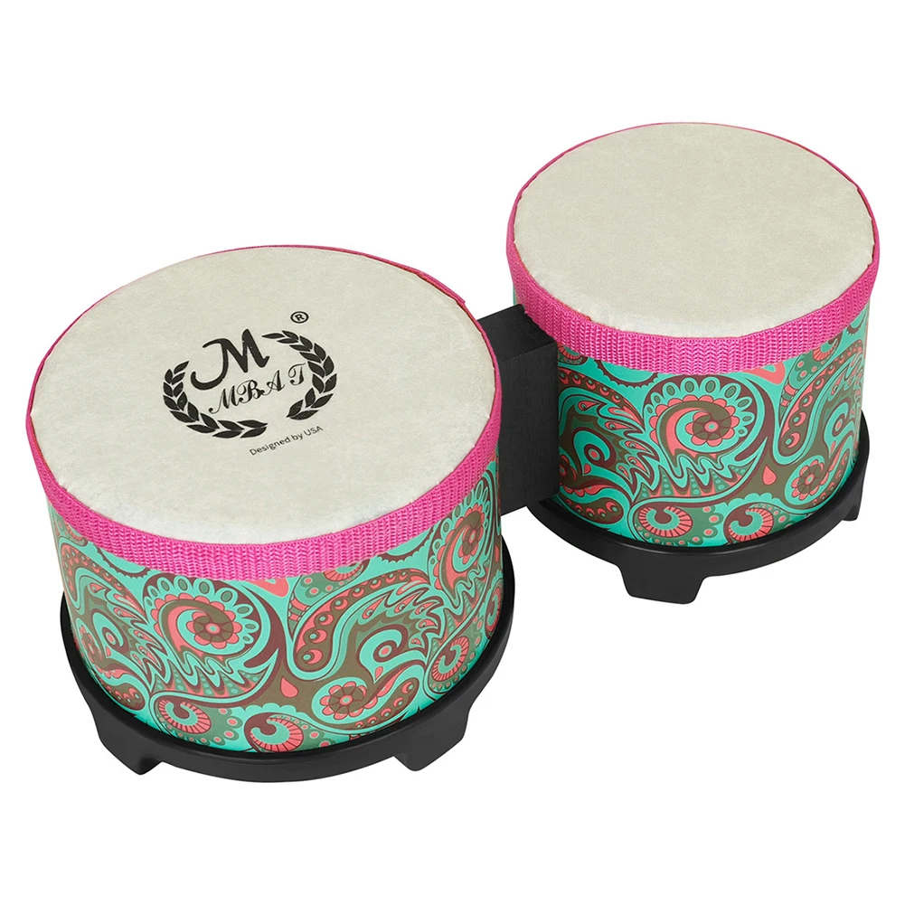 Beginners And Party Performances Orange Bongo Drums Percussion Instrument For Beginners Bongo Drum Enthusiasts