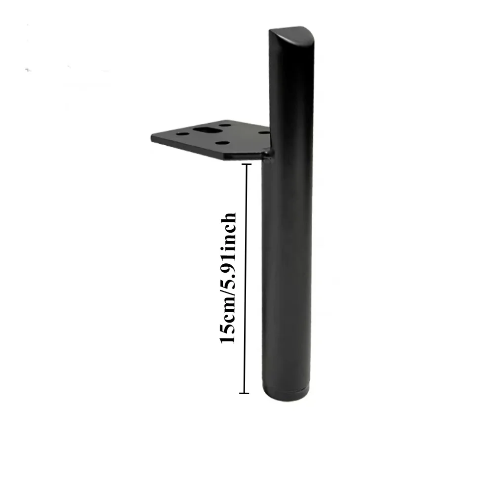 4pcs Modern Matte Black Metal Furniture Legs, 15cm Support Feet for Bed and Cabinet Hardware Accessories, Legs for Furniture