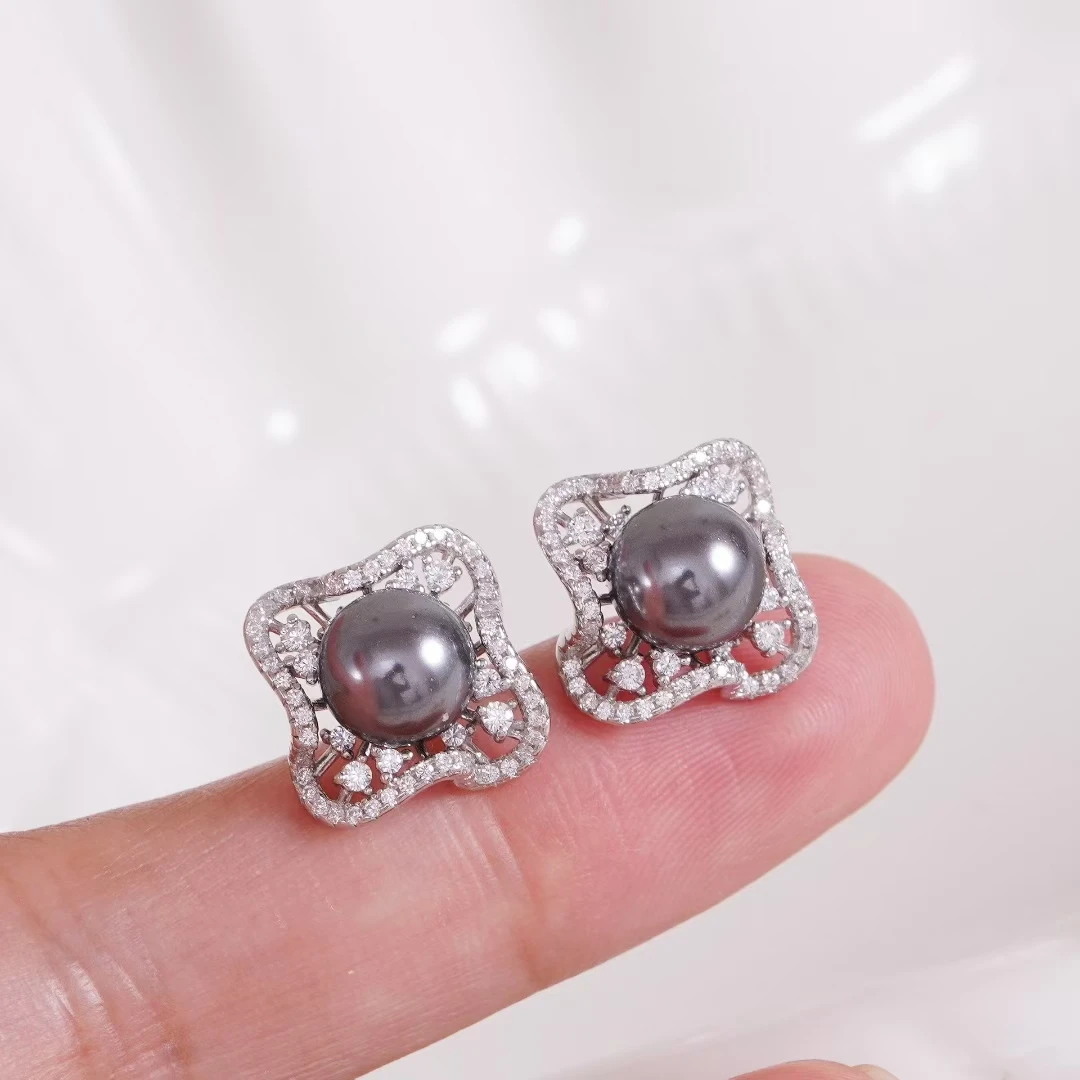 

Серьги из стерлингового серебра 925 пробы, базовые крепления, крепления для ювелирных изделий, аксессуары для жемчуга 7-8 мм, 3 пары/лот