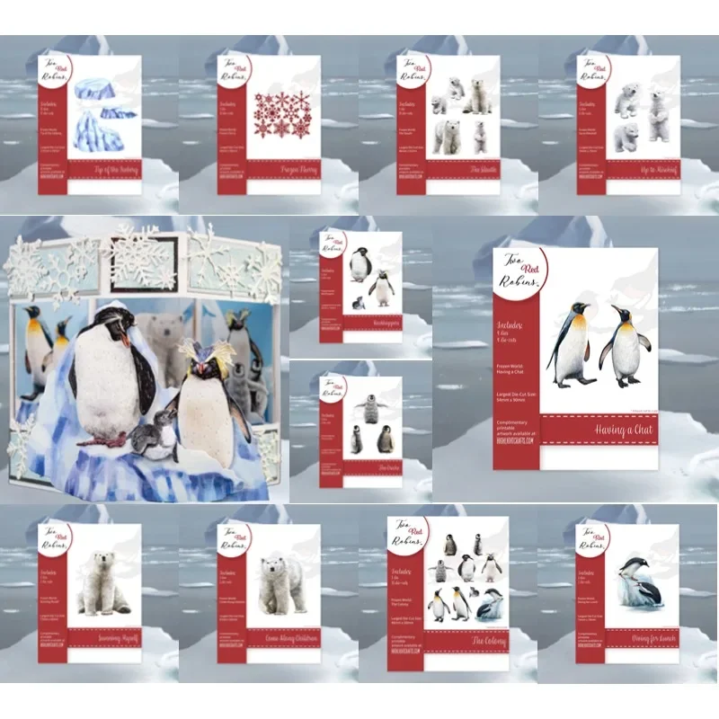 Having  Polar Having A Chat The Colony Sleuth Creche Iceberg Frozen Flurry Metal Cutting Dies Diy Greeting Card 2024 New