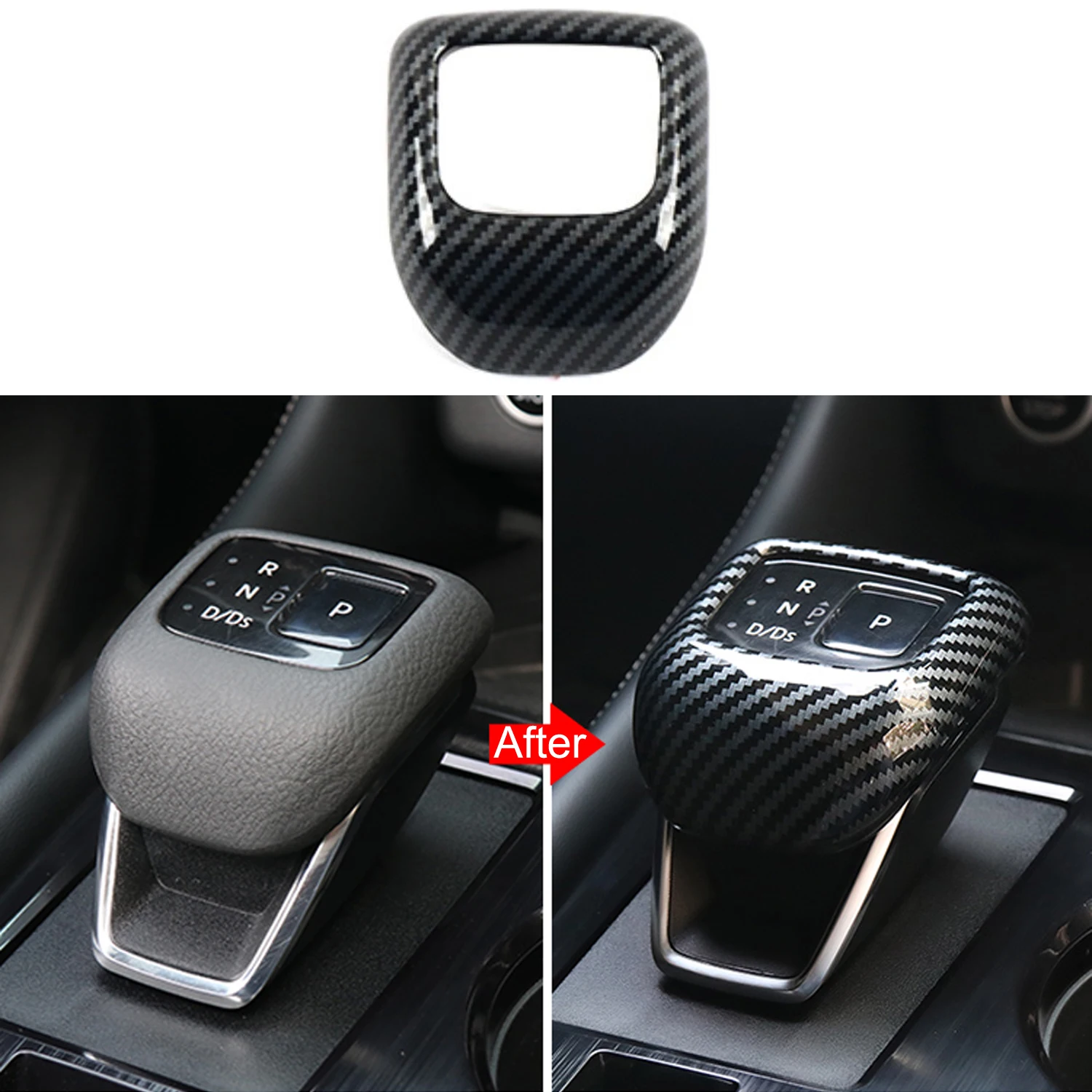 

Car Accessories For Nissan Rogue X-Trail T33/ Pathfinder 2021 2022 2023 ABS Carbon Fiber Grain Gear Shift Knob Head Cover Trim