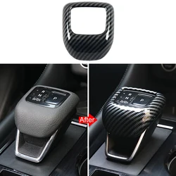 Car Accessories For Nissan Rogue X-Trail T33/ Pathfinder 2021 2022 2023 ABS Carbon Fiber Grain Gear Shift Knob Head Cover Trim