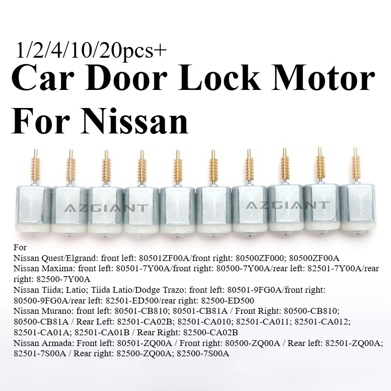 

DC Power For Nissan Quest Latio C11 Armada Elgrand Maxima A34 Murano Z50 Car Central Control Door Lock Actuator Motor Brand New