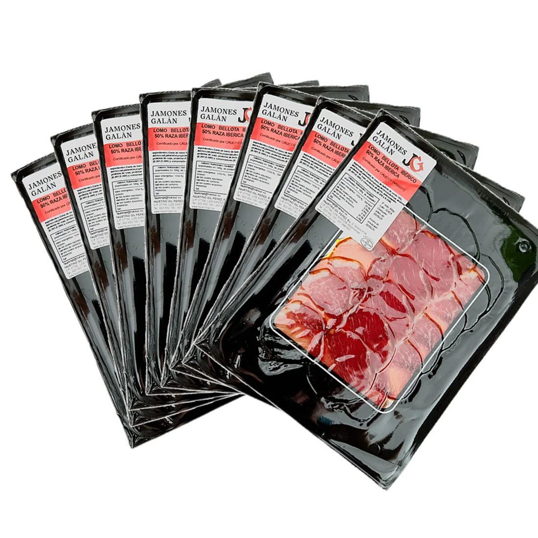 LOMO BELLOTA IBÉRICO 50% RAZA IBÉRICO 8 UNIDADES 100 GRAMOS