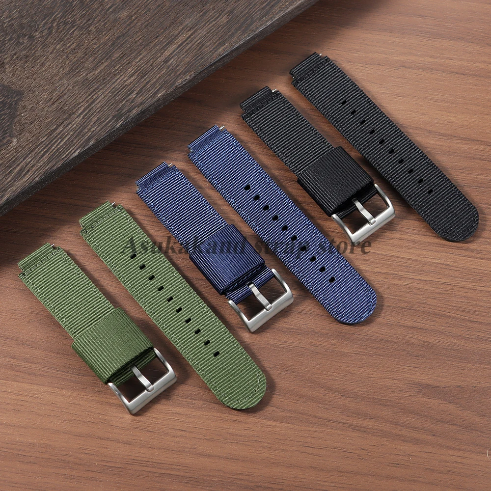 Canvas Nylon Watch Band Quick Release 16mm 18mm for Casio AE-1200 1300 F-108 SGW-300/400/500 W-800H Strap Men's Accessories Belt view 5