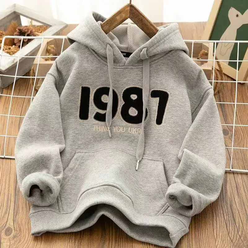 

Winter Thick Warm Coat Hoodies for Teens BABY Boys Hoodies Outfits Clothes Wool Fleece Girls Sport Sweatshirts Hoodie 2024 New