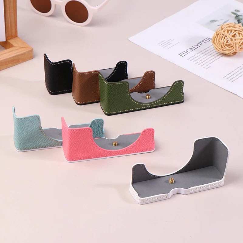 PU Leather Camera Case For M200 Camera Half Case Base Protector Baseplate Camera Bag Button Opening 1/4Scew Retro Hot Shoe Cover