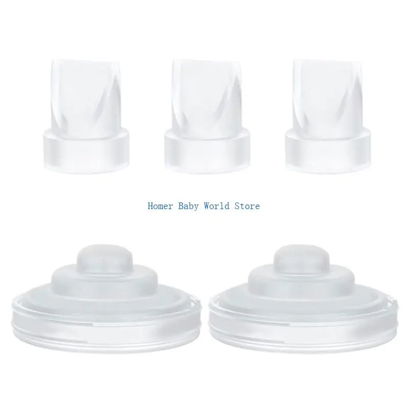 مجموعة B2QD مكونة من قطعتين من شفة السيليكون وصمامات السيليكون الأساسية لضخ الثدي #4