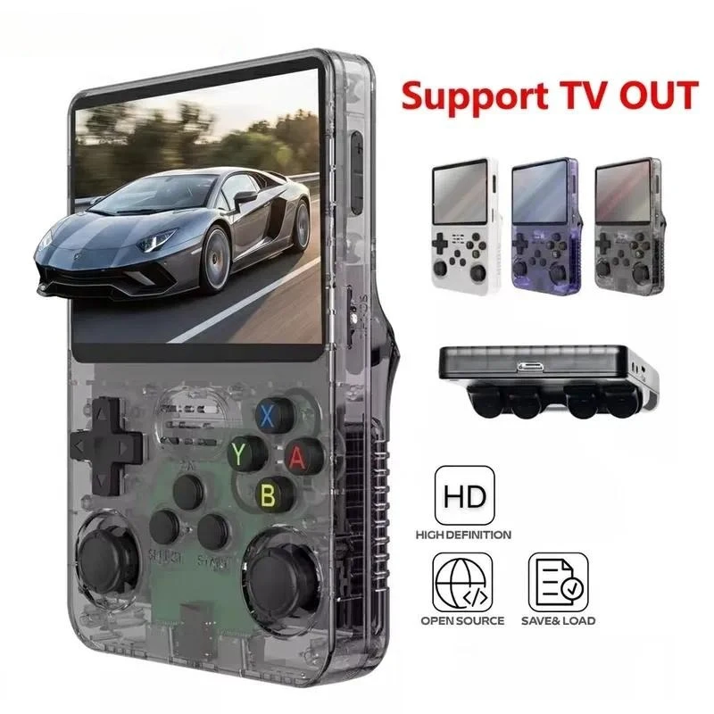 R36S R36 HD 3.5 inch IPS screen portable handheld video game console retro handheld Linux system game console supports TV