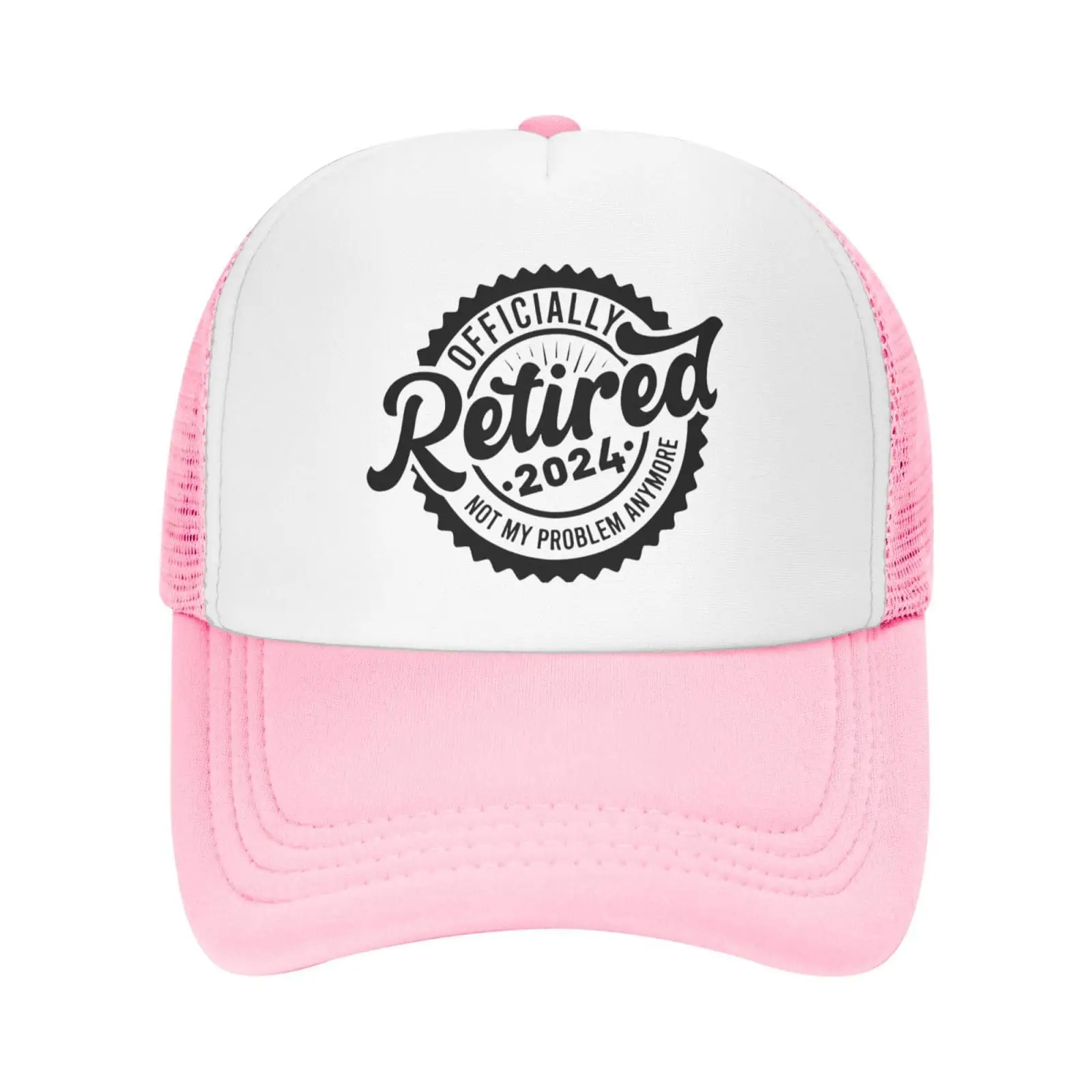 

2024 Not My Problem Anymore Humor Print Hats Vintage Trucker Cap Women Golf Trucker Caps Summer Breathable Beach Hat