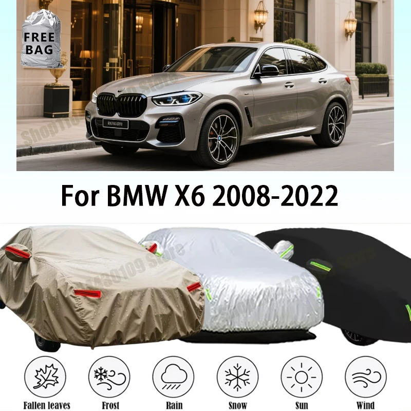 

Full Car Cover For BMW X6 2008-2022 Waterproof Summer Sun Shade Anti-UV Winter Rain Snow Prevent SUV Cover