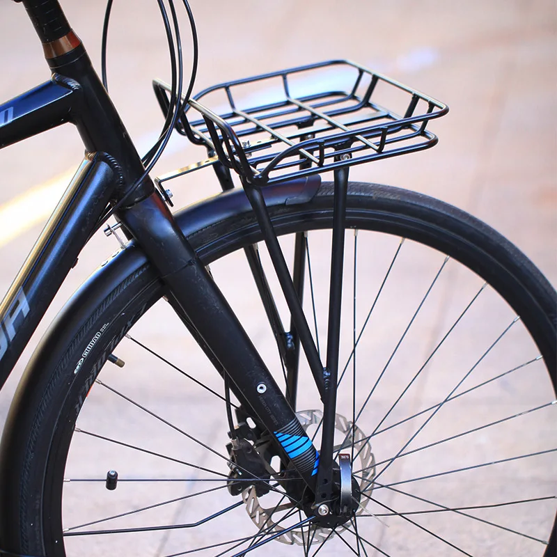 Aluminum Alloy Gravel Bike Front Shelf Lightweight Durable Sturdy Triangular Tube Bicycle Luggage Carrier Bicycle Accessories