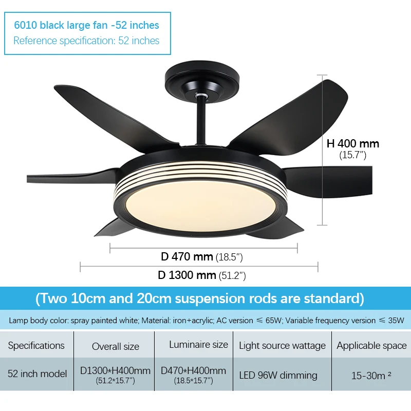 SOURA Fan Light Nordic LED Ceiling Fan Light Modern Minimalist Restaurant, Living Room, Bedroom Commercial Electric Fan