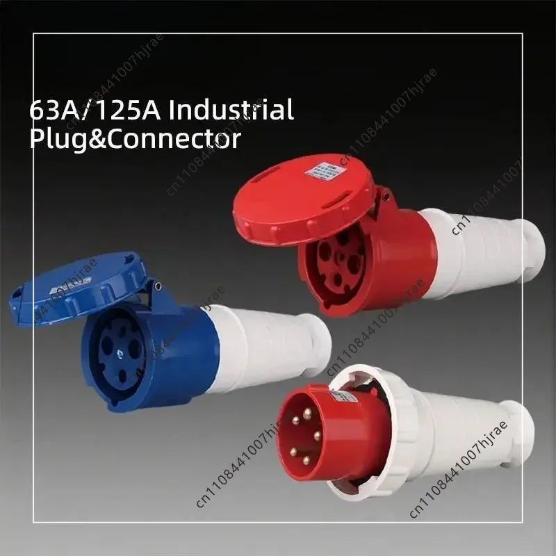 63A/125A Waterproof IP67 Aviation Explosion-proof Connector Surface and Concealed Industrial Plug Connctor 3 4 5 Core Pins