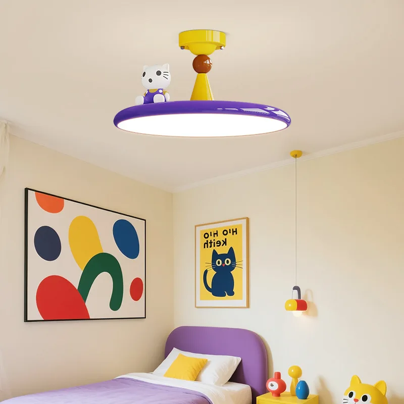 Children's Room Ceiling Lamps Memphis Color Decor LED Modern Designer Minimalist Warm Child Bedroom Living Room Chandelier Light