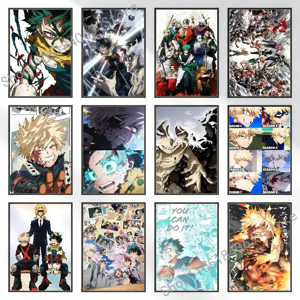 M-My h-hero a-academia 8 affiche multi-usages mur Art pour salon chambre bureau couloir Bar décor à la maison cadeau