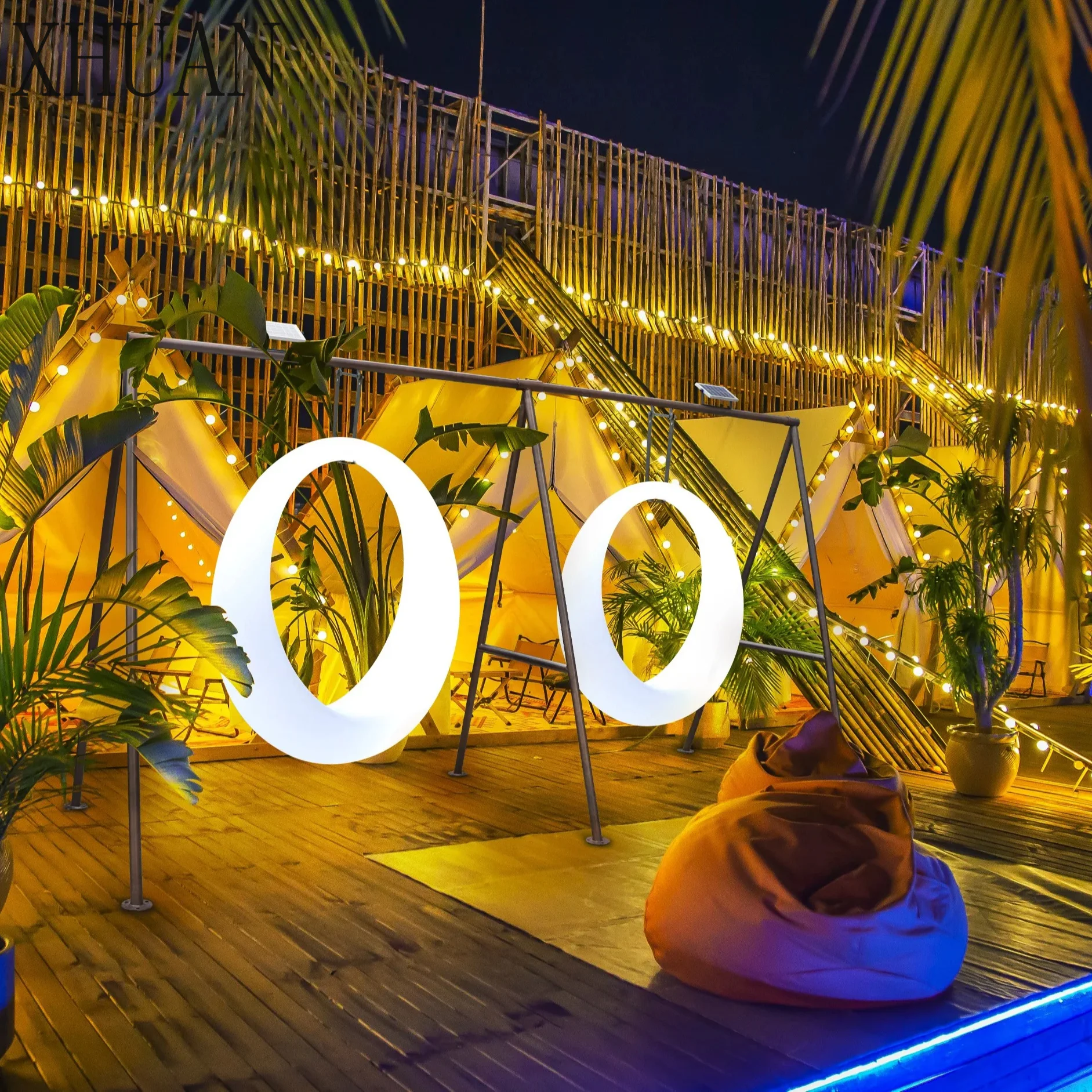 Backyard LED Swings Glowing Patio Garden Swing Brings Oodles Of Ambience To The Party And Outdoor Barbecue