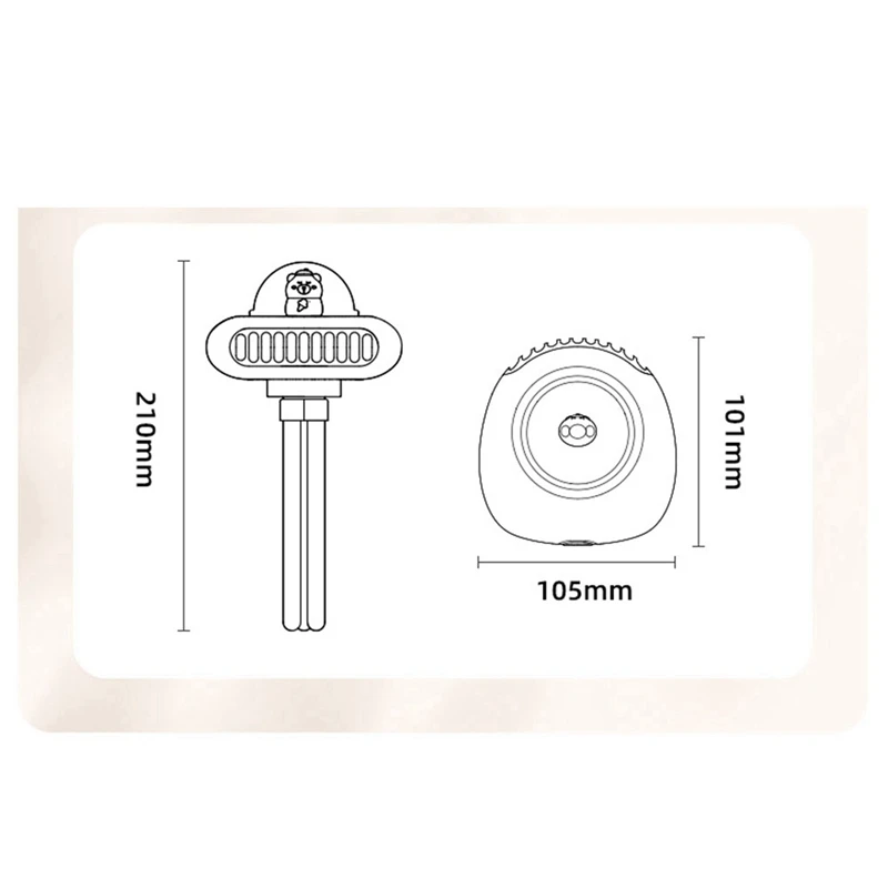 TKOH-Ventilatore per passeggino Ventilatore portatile flessibile con clip per treppiede Ventilatore personale portatile a 4 velocità per tapis roulant per bici da culla per auto