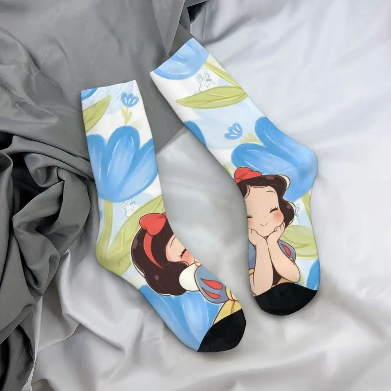 Custom Funny Snow White And The Seven Dwarfs Socks Women Men Warm 3D Printing Football Sports Socks