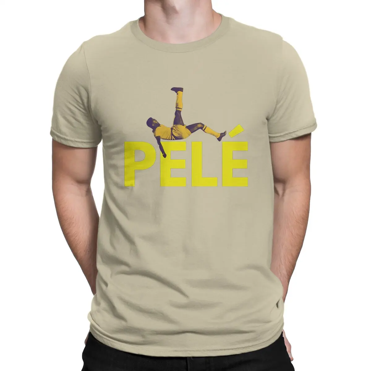 Pele Newest TShirt for Men Legend Rip Soccer Brazil Player Round Collar Basic T Shirt Hip Hop Gift Clothes Tops