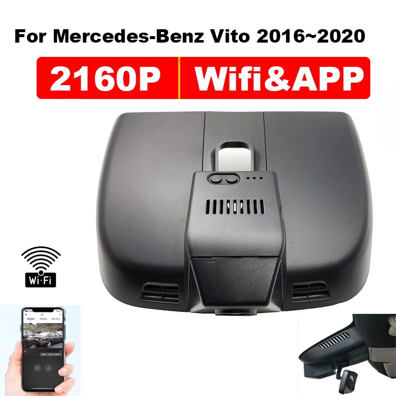 

4K WIFI Dash Camera OEM Looks For Mercedes Benz Vito w447 w639 ,for Benz Vito Tourer Panel Van Mixto 2016 to 2020 With G-sensoro