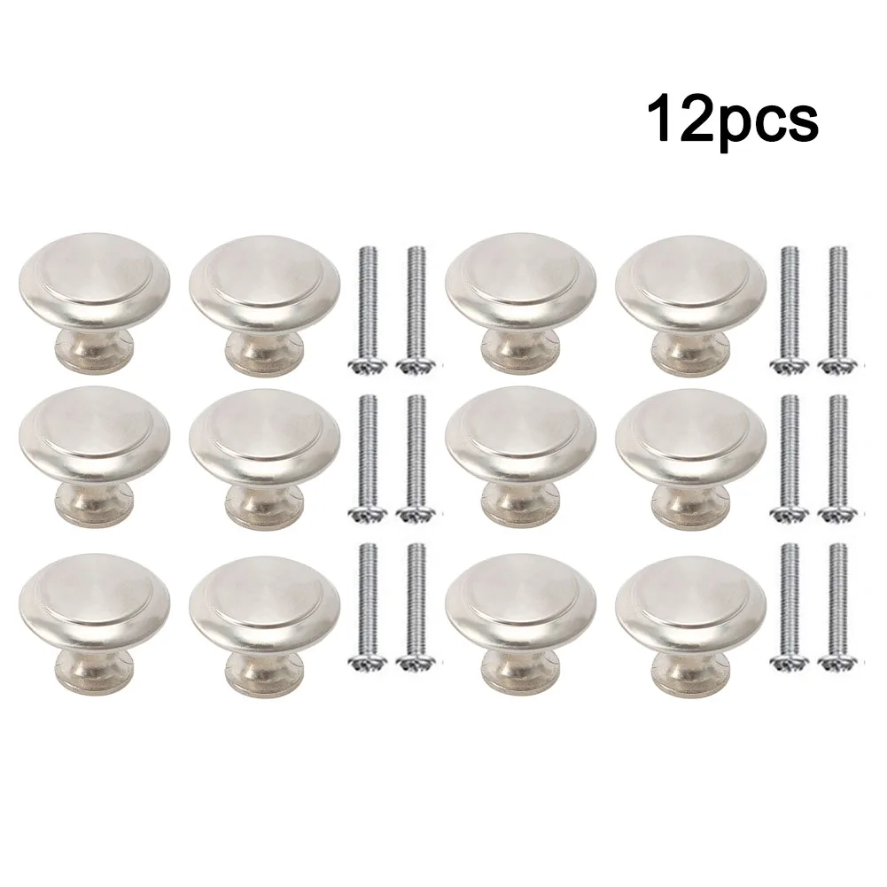 Brand New Home Room Handle Hardware 12PCS 28*22mm Contemporary Design Easy To Install Reliable Stainless Steel