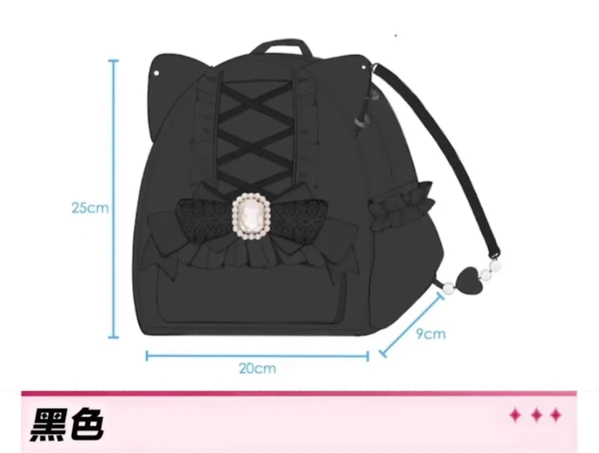 Кошачьи уши Джирай Кей Ручная сумка Рюкзак Рюкзак Сумка Женская Лолита Kawaii Ins Mine Style Хэллоуин Рождество Косплей Карнавальная вечеринка