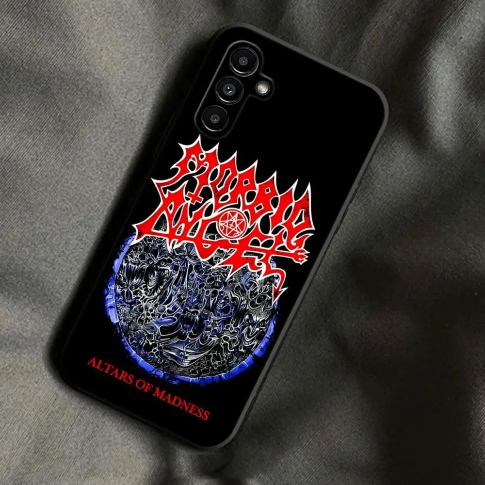 Cool Mental Rock Morbid-Angel Phone Case For Samsung Galaxy A13,A21s,A22,A31,A32,A52,A53,A71,A80,A91 Soft Black Phone Cover