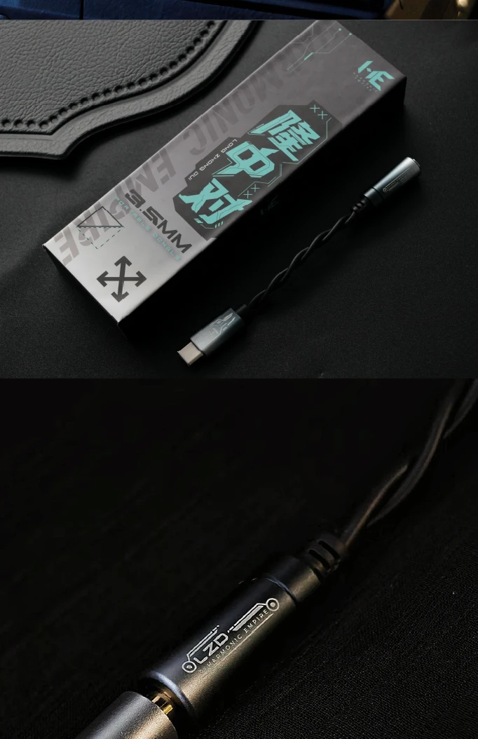 TANGZU LongZhongDui HIFI portátil DAC com fios de cobre banhados a prata de alta pureza apresenta chip KT02F20 tipo C para plugues de 3,5 mm