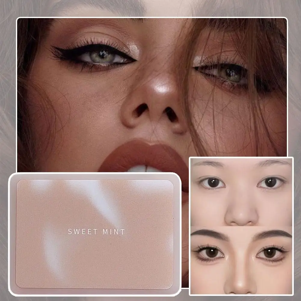 Zweifarbige Bronzer matte Text marker Kontur Palette Gesicht aufhellen wasserdichte Make-up Kontur Nase Hochglanz Schatten Puder i9j1