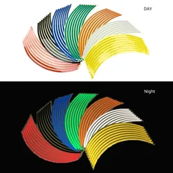 Car Styling Strips Reflective Motocross Bike Motorcycle Wheel Stickers and Decals 17/18 Inch Reflective Rim Tape